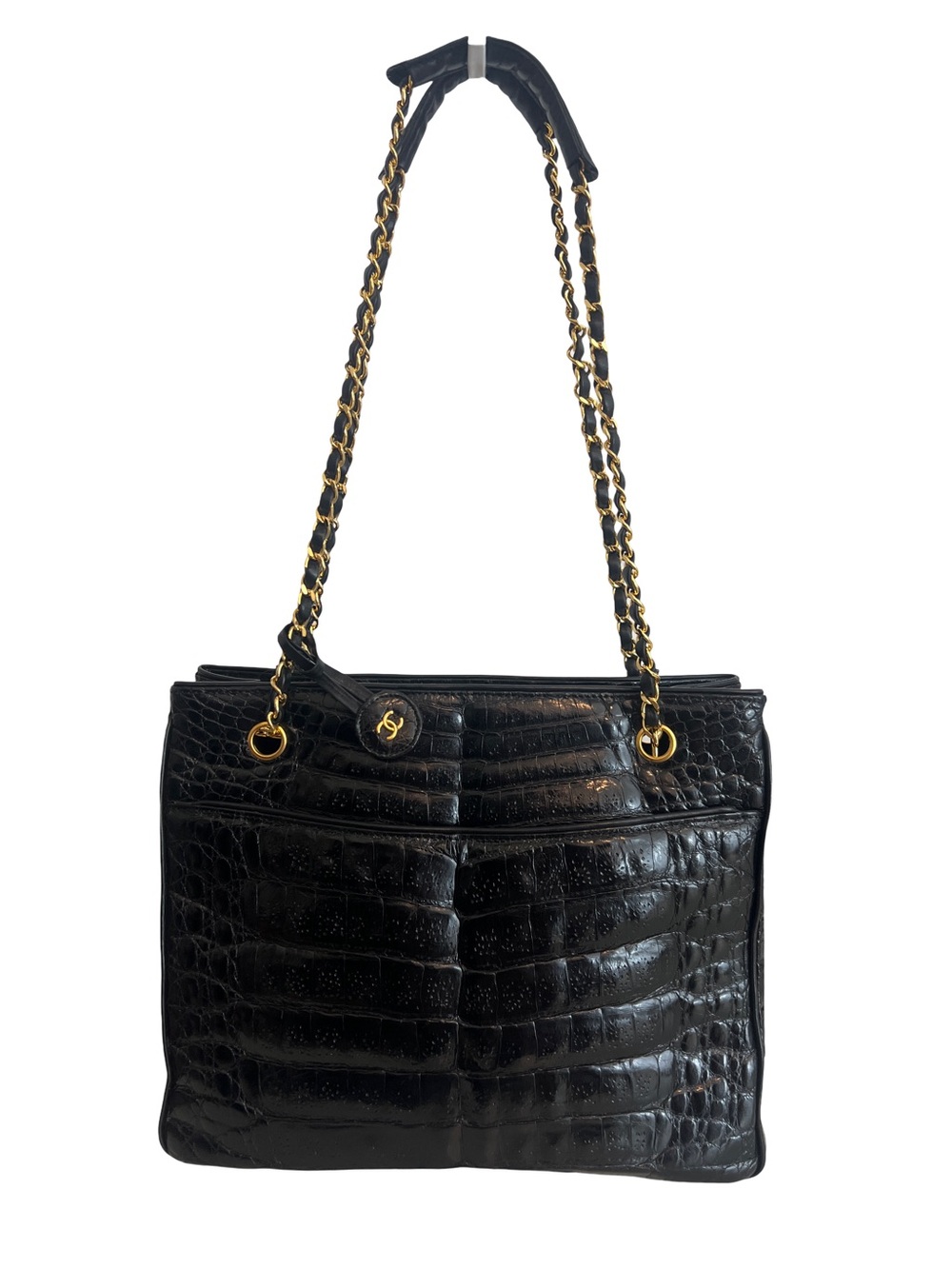CHANEL Vintage Timeless Pocket Shopper Tote in Crocodile